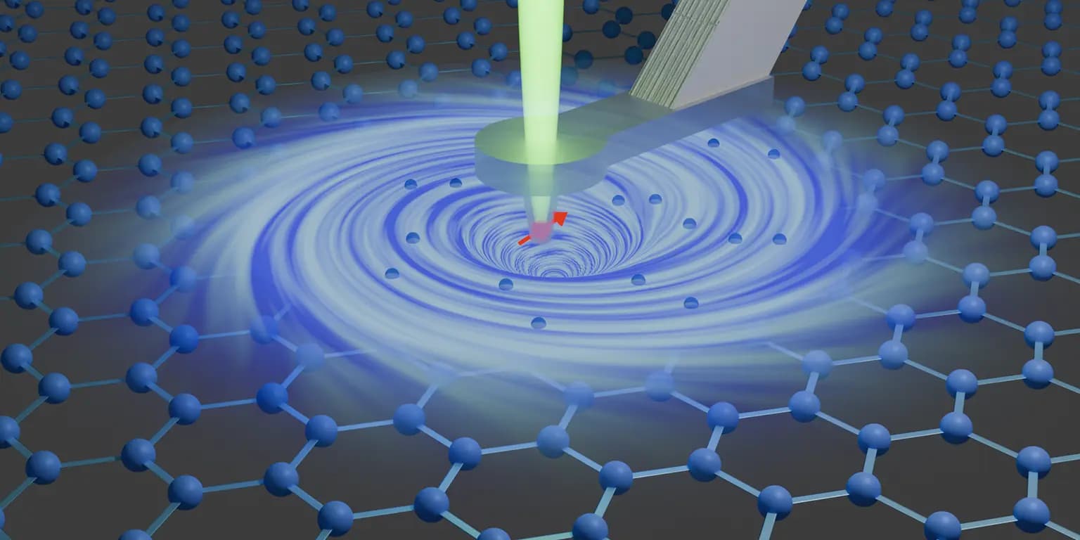 Swirling electrons detected in graphene