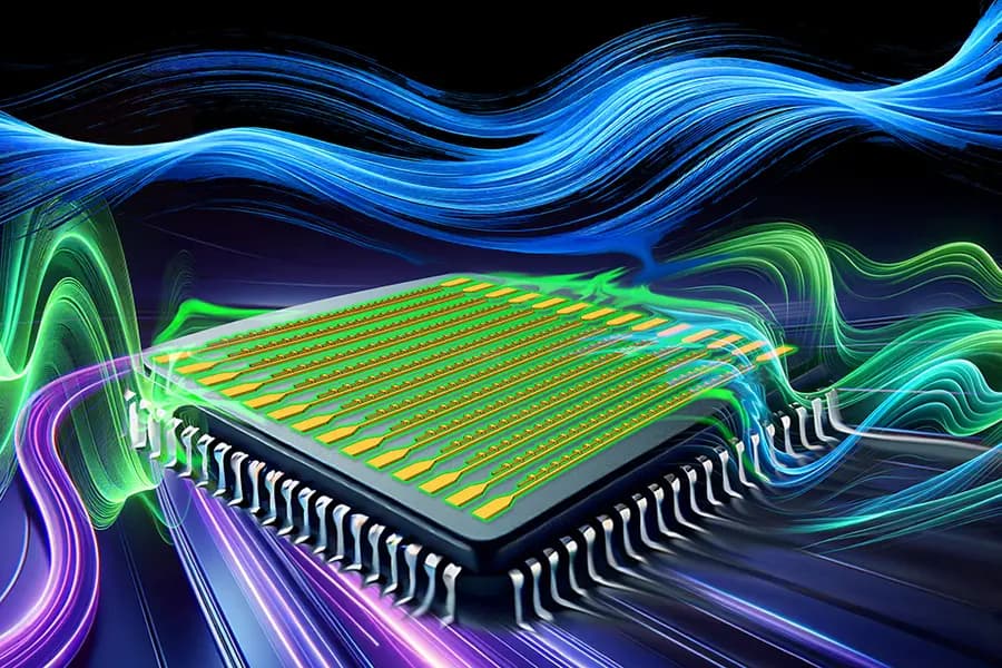 Nanostructures Enable On-Chip Lightwave-Electronic Frequency Mixer